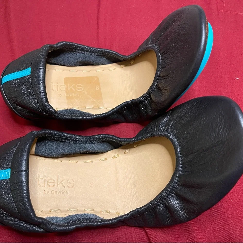 Tieks Black Ballet Flat Slippers size 8 - Picture 2 of 8